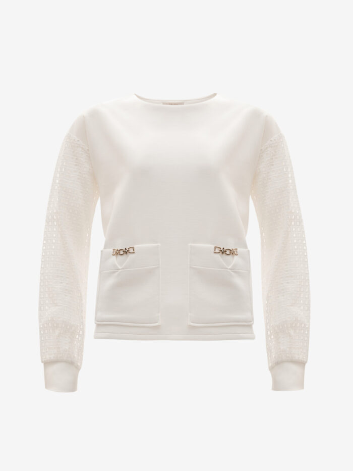 Kolları Dekolteli Sweatshirt