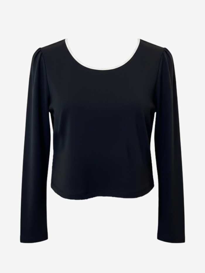 Sırt Dekolteli Crop Bluz