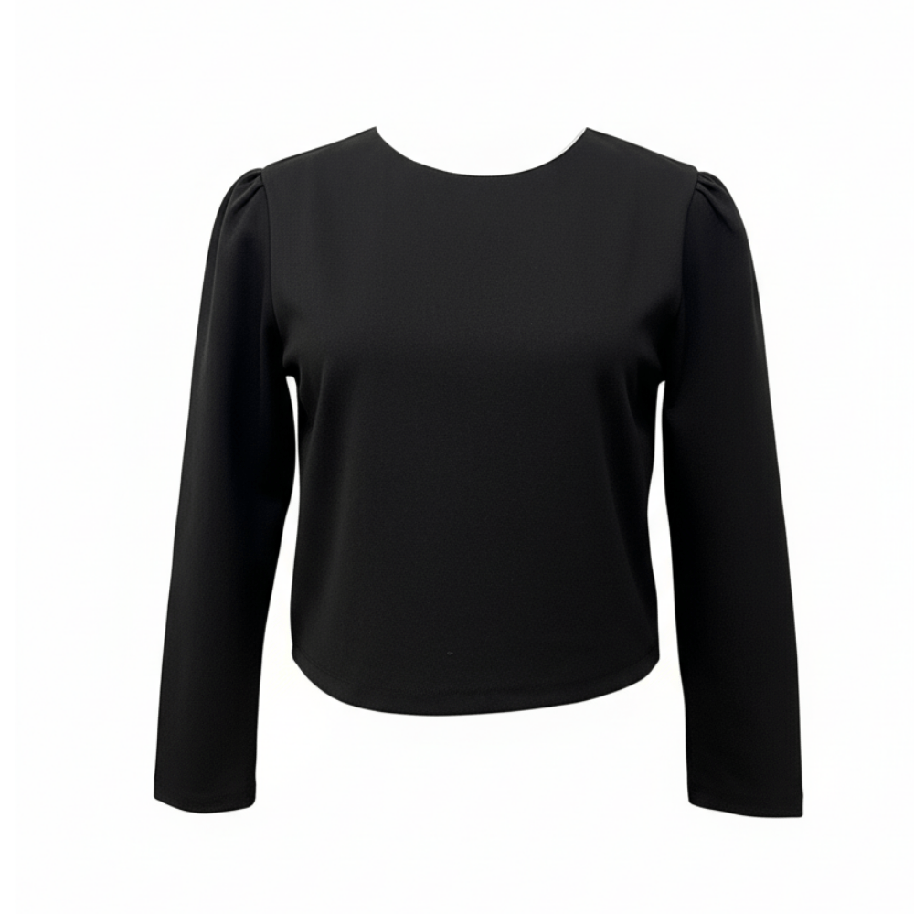 Sırt Dekolteli Crop Bluz