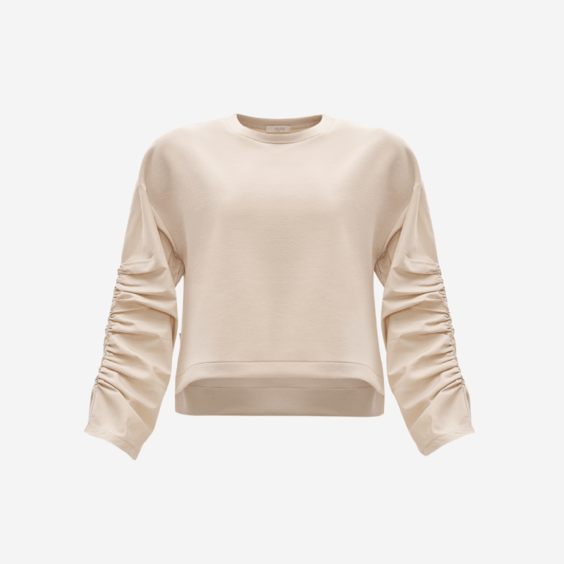 Kolları Büzgülü Sweatshirt