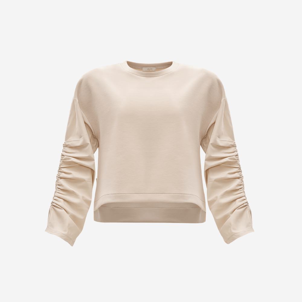 Kolları Büzgülü Sweatshirt