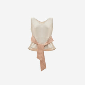 Belden Bağlamalı V Yaka Bluz