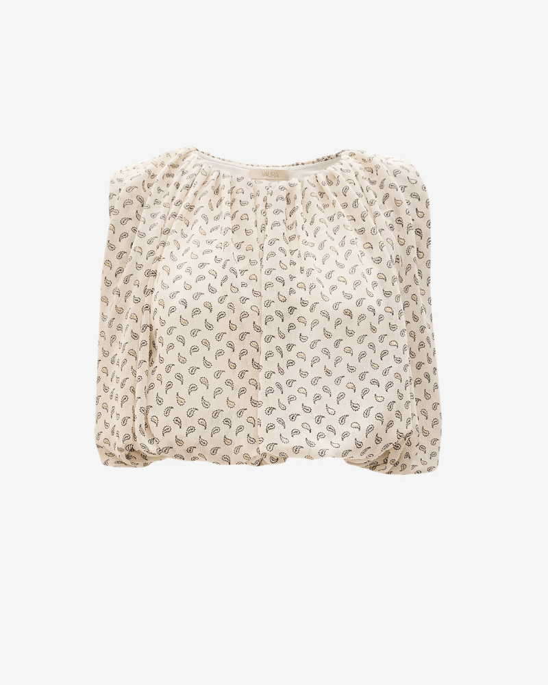 Şifon Balon Crop Bluz