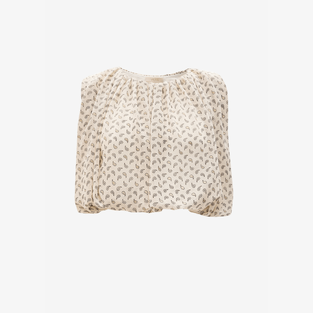 Şifon Balon Crop Bluz