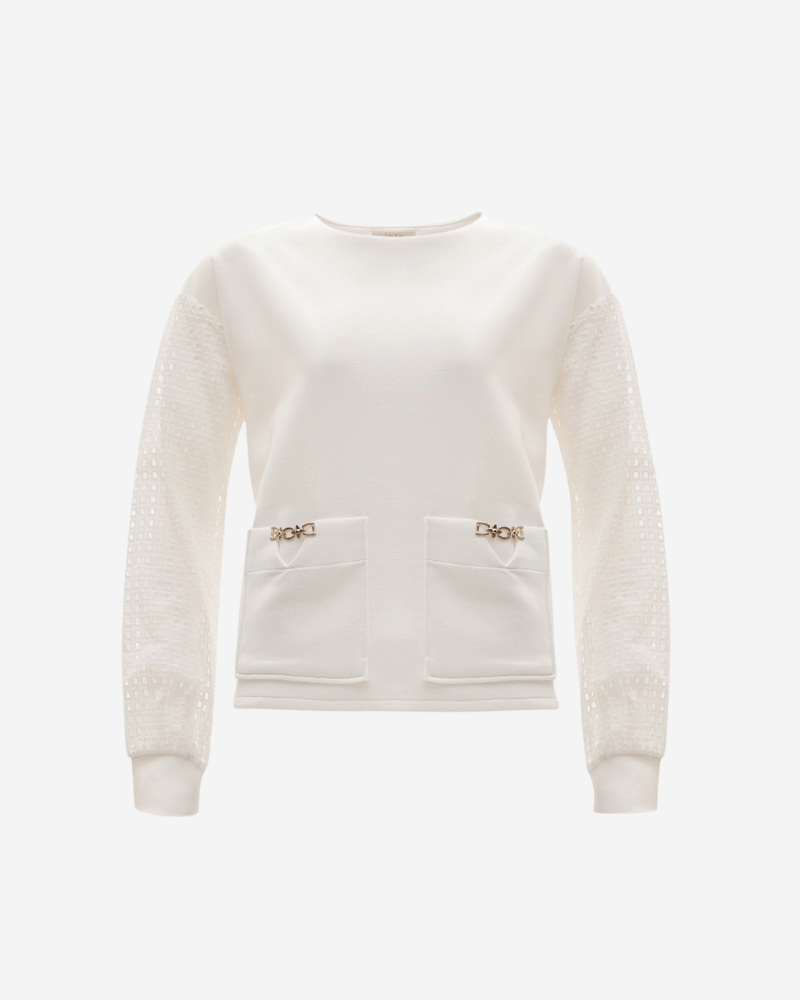 Kolları Dekolteli Sweatshirt