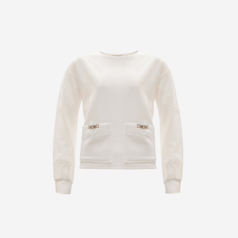 Kolları Dekolteli Sweatshirt