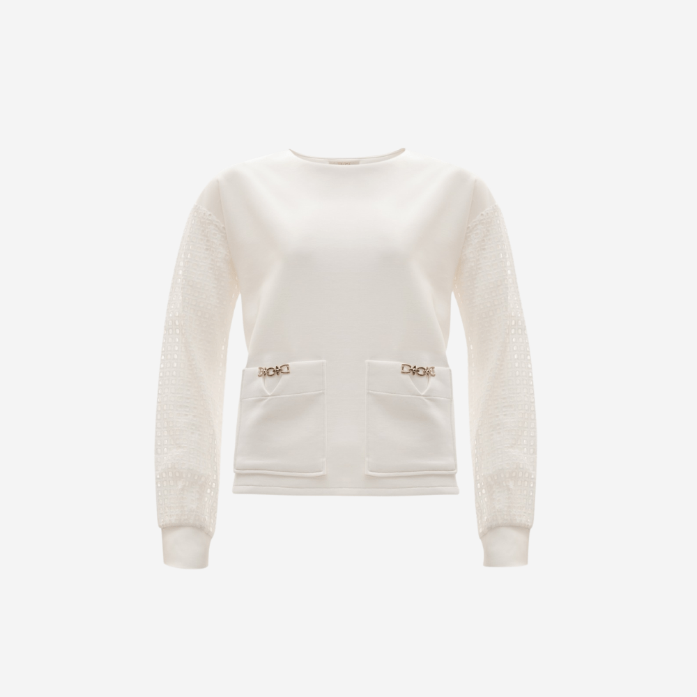 Kolları Dekolteli Sweatshirt